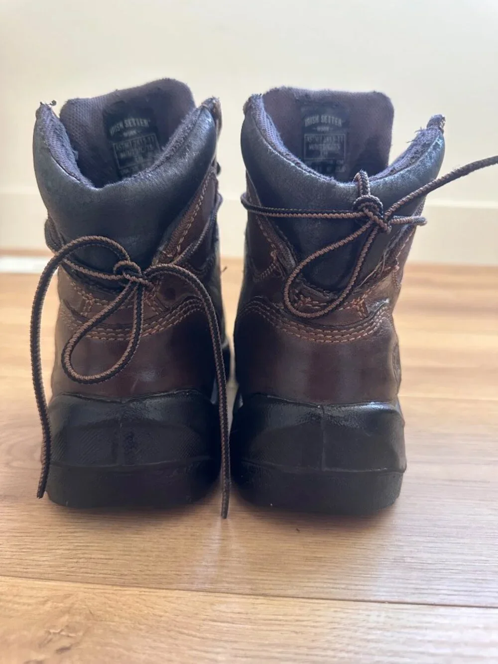 Red Wing Irish Setter Brown Leather Work Boots Oil-Resistant Men Size 7.5 Nubuck